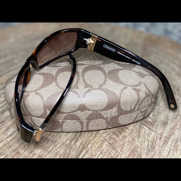COACH Sunglasses Abigale Tortoise VINTAGE!Original hard case included! - Picture 5 of 14